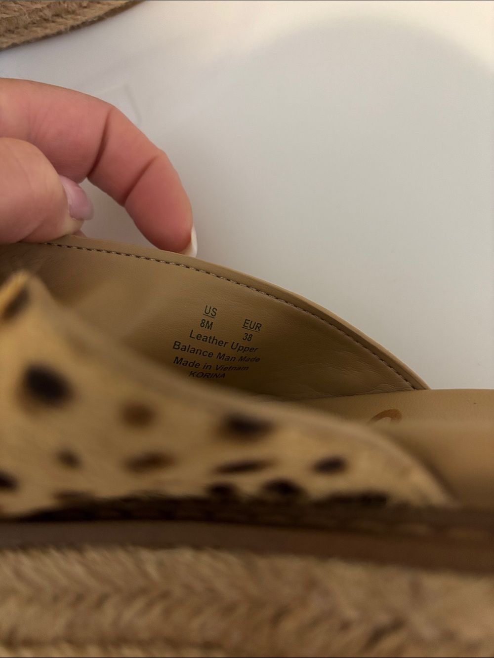 Sam Edelman Korina Platform Tan Leopard Slide Espadrille Sandals size 8 - Picture 6 of 7